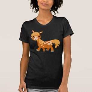 Camiseta de mulheres Appaloosa Pony, Bela Caricatu