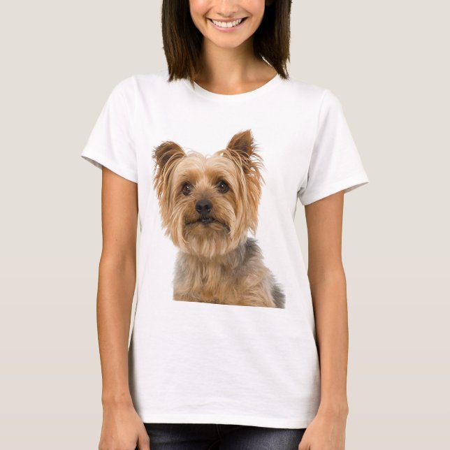 Camiseta de mulheres de Yorkshire Terrier Puppy Do (Frente)