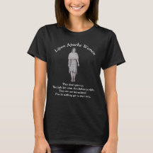 Camiseta de mulheres Lipan Apache, de coração fort