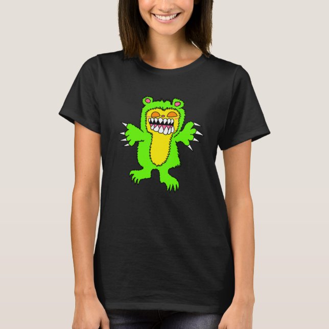 Camiseta de Mulheres Urso de Pelúcia Malvado (Frente)