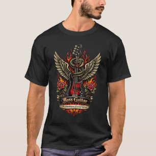 Camiseta de Música de Guitarra e Baixo
