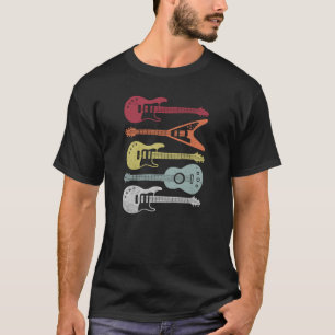 Camiseta de música Vintage retro guitars