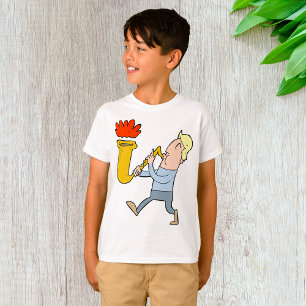 Camiseta de Músico Tocando Saxofone