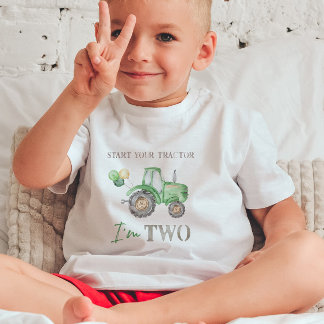 Camiseta de Nascimento do Trator Verde