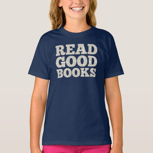 Camiseta de Natal, Citação de Livros Bons (Frente)