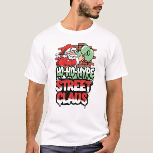 Camiseta de Natal Claus Rua Urbana Papai Noel Ho H