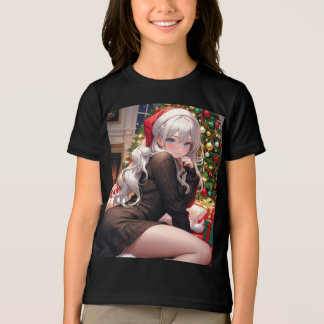 Camiseta de Natal com Personagens Femininos de Ani