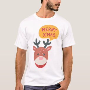 camiseta de Natal com rena