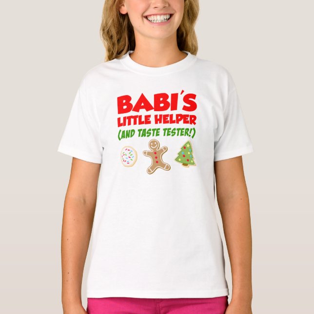 Camiseta de Natal da Babi Helper Cookies (Frente)