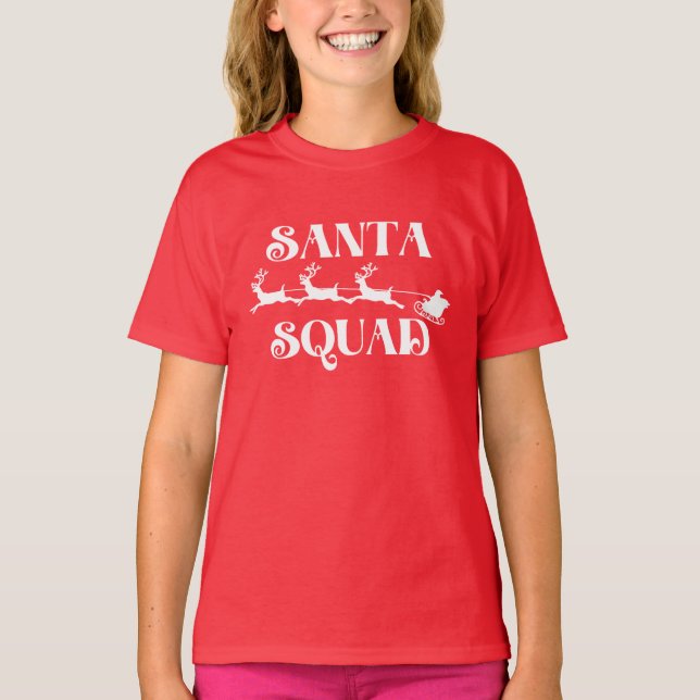 Camiseta de Natal da Equipe do Papai Noel (Frente)