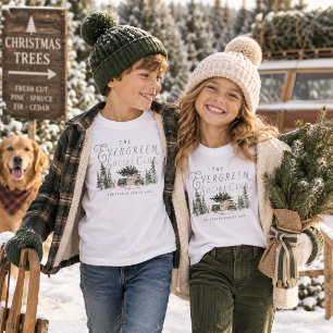 Camiseta de Natal da Família Evergreen Social Club