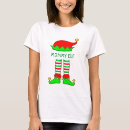 Camiseta de Natal da Mamãe Elfa Fofo e na Moda