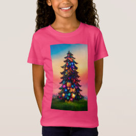 Camiseta de Natal da moça