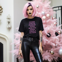 Camiseta de Natal Dasher Dancer Prancer