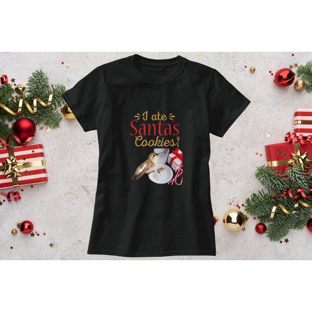Camiseta de Natal de Beija-flor - Eu comi os bisco (Criador carregado)