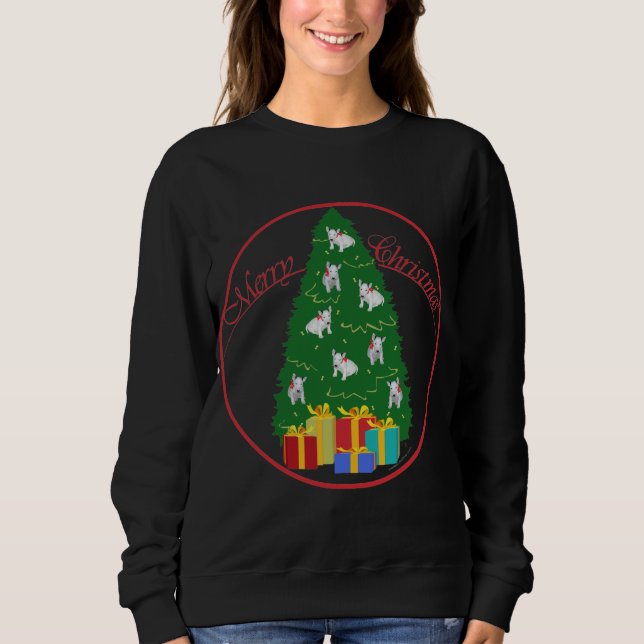 Camiseta de Natal de Bull Terriers (Frente)