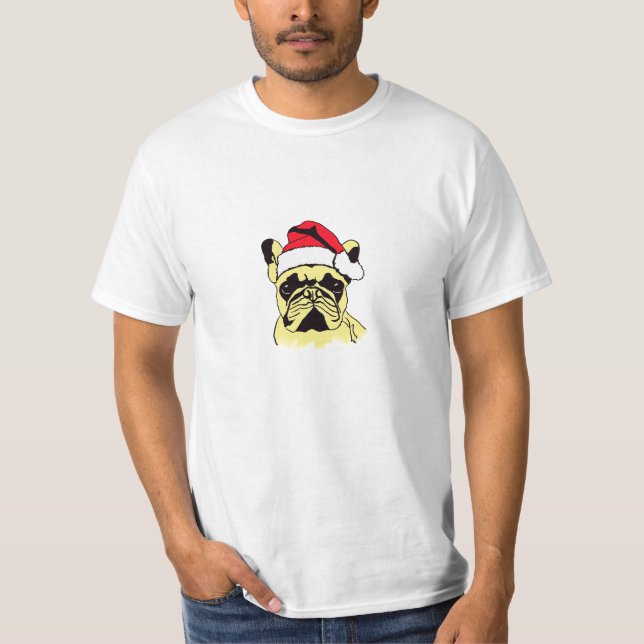 Camiseta de Natal de Bulldog Francês (Frente)