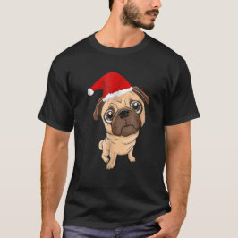 Camiseta De Natal De Cachorro De Papai Noel Para H