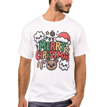 Camiseta de Natal de desenho animado fofo Kawaii N