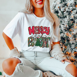 Camiseta de Natal de felizes e Brilhantes