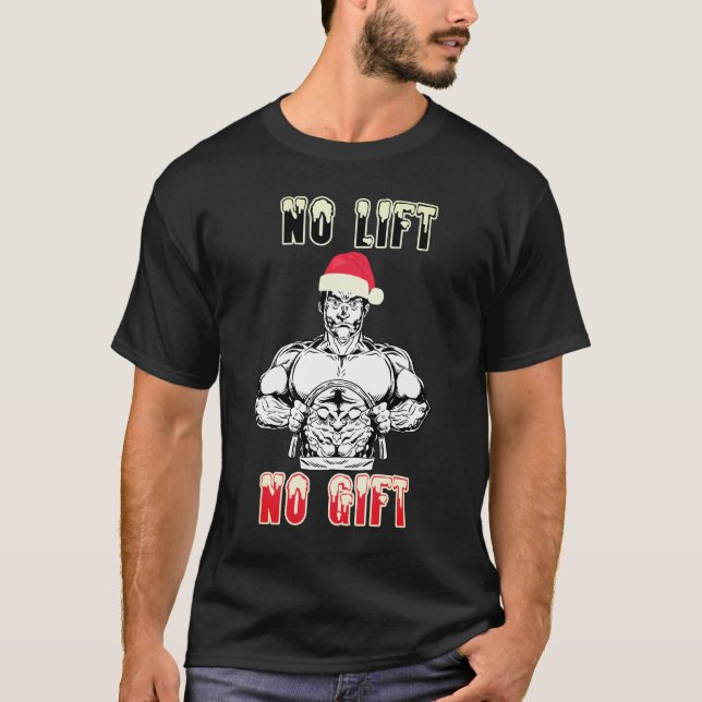 Camiseta de Natal de Fitness - Sem Levantamento Se (Frente)