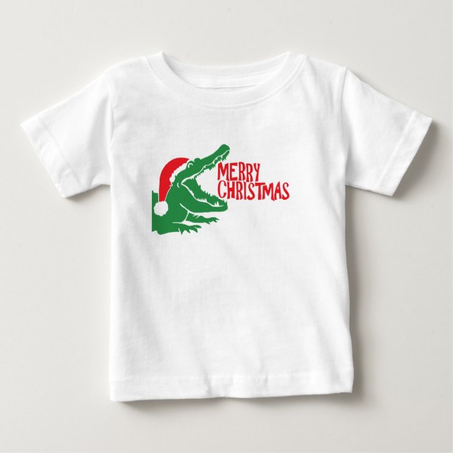 Camiseta de natal de jacaré (Frente)