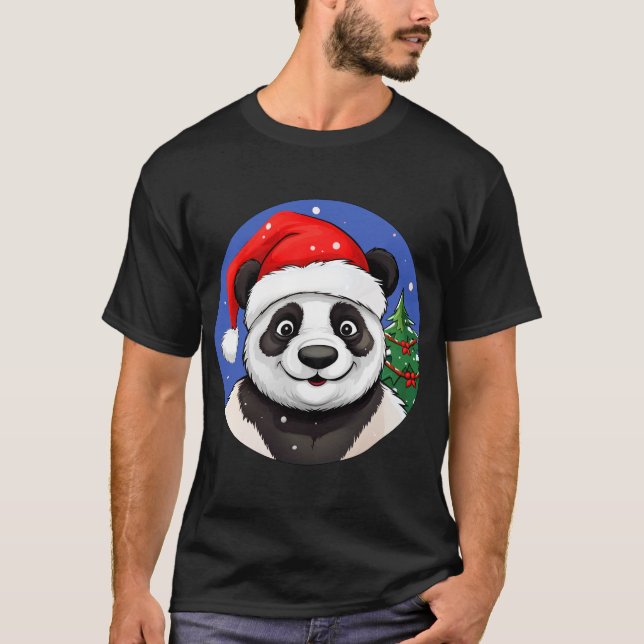 Camiseta de Natal de Pandas (Frente)