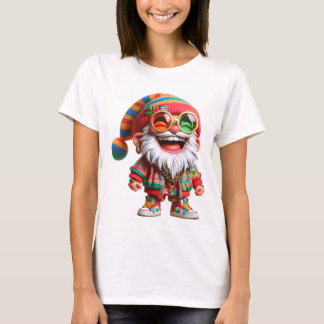 Camiseta de Natal de Papais noeis Hippie de Ho-Ho,