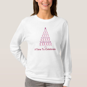 Camiseta de Natal de sobrevivente de câncer de mam