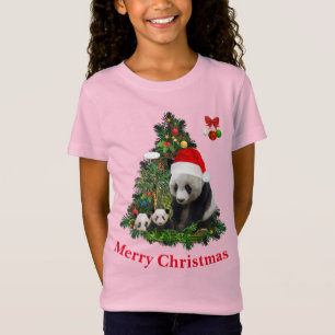 Camiseta de Natal de Ursos Panda