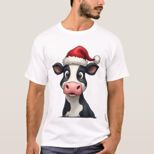 Camiseta de Natal de Vaca Colorida Pop Art (2)