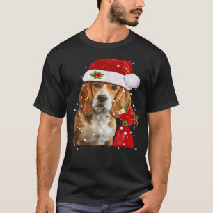Camiseta De Natal Do Cão Beagle Roupa De Natal Ess