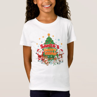Camiseta de Natal do Papai Noel para Crianças e Fa