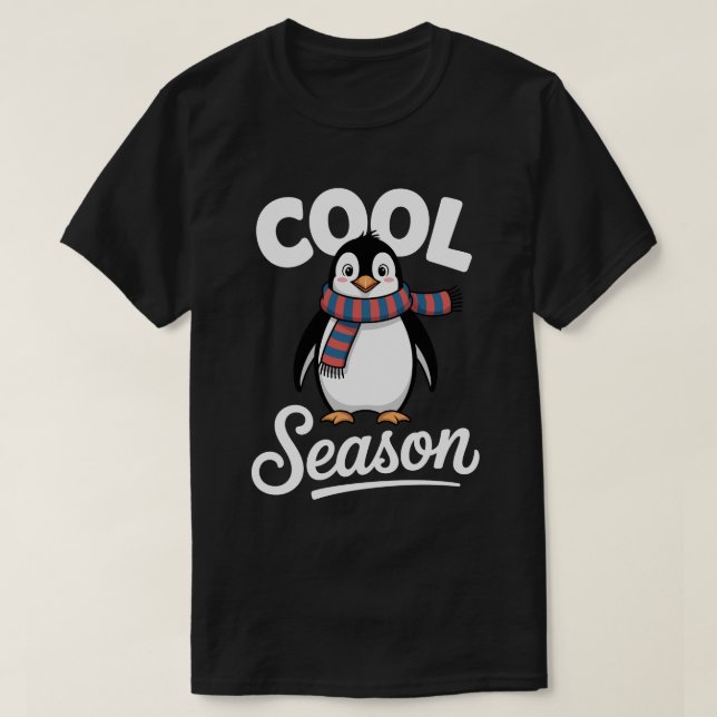 Camiseta de Natal do Pinguim da Temporada Legal (Frente do Design)