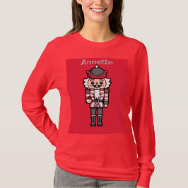 Camiseta de Natal do Red Nutcracker das Mulheres