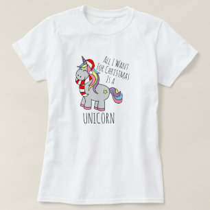 Camiseta de Natal do Unicórnio