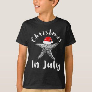 Camiseta de Natal em Julho Estrela do Mar Chapéu d
