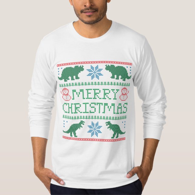 Camiseta de Natal Feia de Capa Longa (Frente)