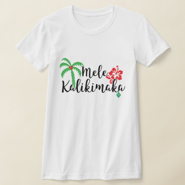 Camiseta de Natal Feliz do Havaí Mele Kalikimaka (Postura )