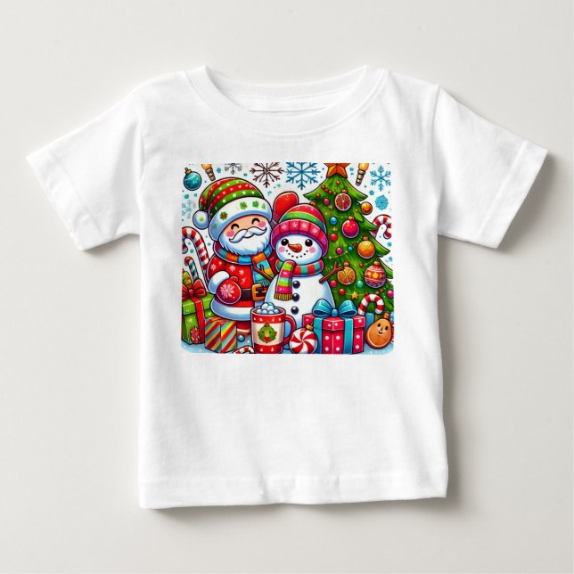 Camiseta de Natal Feliz - Holi Adorável (Frente)