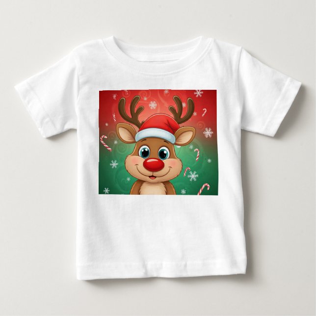 Camiseta de Natal Feliz - Holi Adorável (Frente)