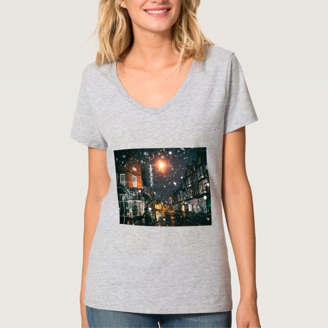 Camiseta de Natal feminina (Frente)