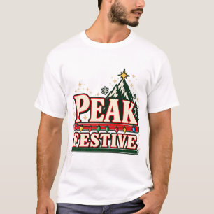 Camiseta de Natal Festivo de Pico