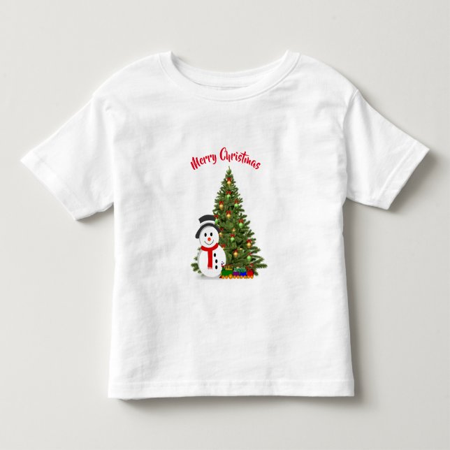 Camiseta de Natal Fofa para Criança (Frente)