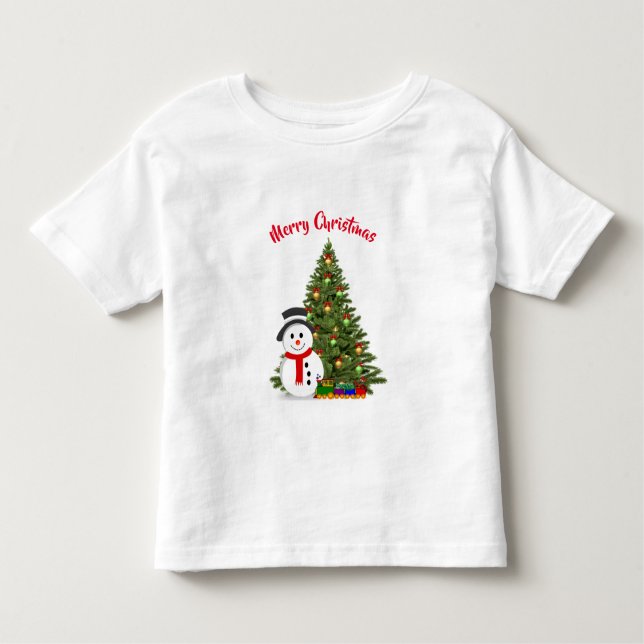 Camiseta de Natal Fofo para Criança (Frente)