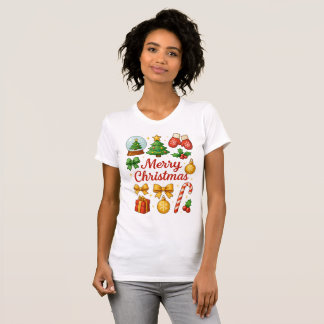 Camiseta de Natal Fofo Presente para Família