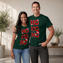 Camiseta de Natal HO HO HO