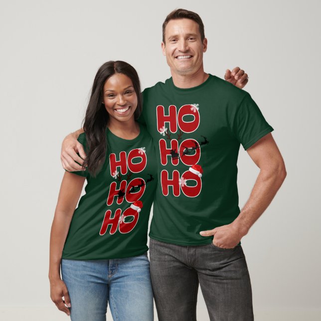 Camiseta de Natal HO HO HO (Unissex)