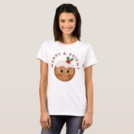 Camiseta de Natal Kawaii Alegre e Brilhante