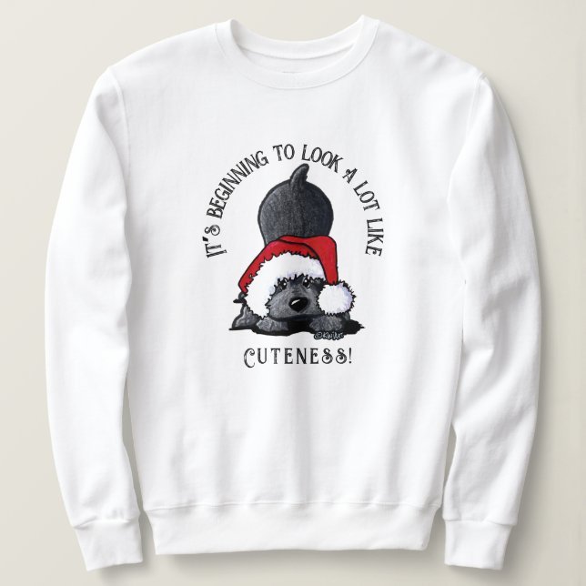 Camiseta de Natal KiniArt Cocker Spaniel (Frente do Design)